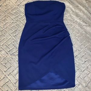 Royal blue mini cocktail dress